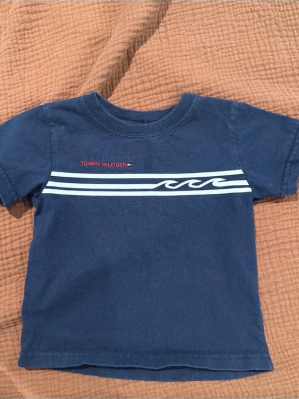Tommy Hilfiger Kids Navy Wave Stripe Tee